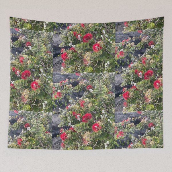 Item preview, ʻŌhiʻa Lehua Red Blossoms designed and sold by TrisaThyme.