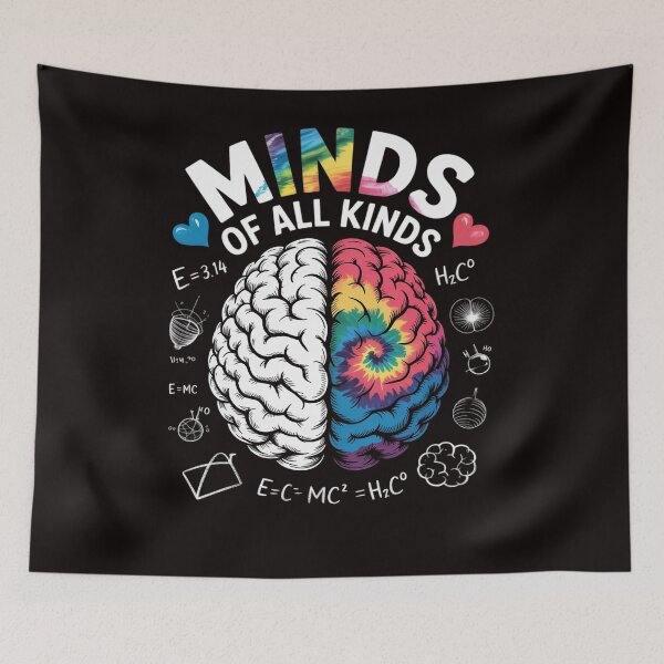 Item preview, Minds of all kinds Neurodiversity Autism Awareness ADHD ASD designed and sold by LapFemile.