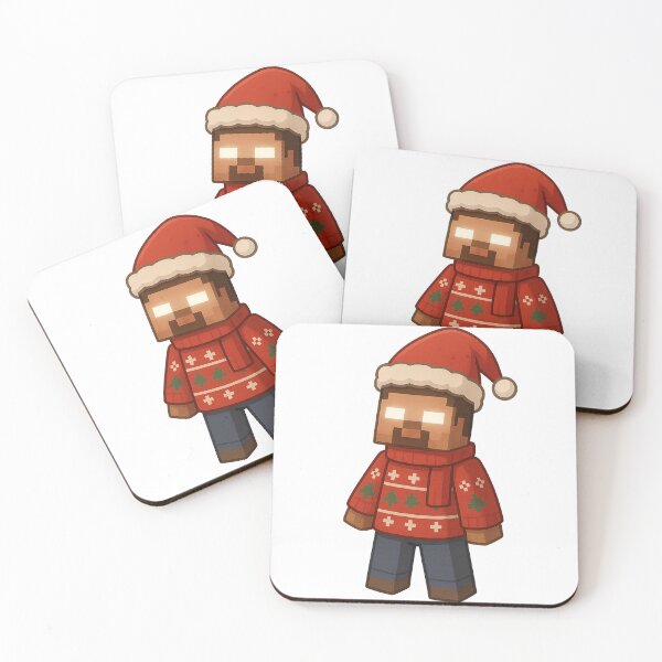 Item preview, Herobrine 2 Santa Claus, Minecraft Style! Blocky, Jolly & Ready for Christmas designed and sold by DibujandoPorfa.