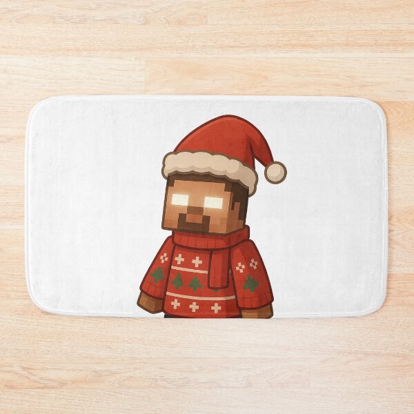 Item preview, Herobrine 2 Santa Claus, Minecraft Style! Blocky, Jolly & Ready for Christmas designed and sold by DibujandoPorfa.