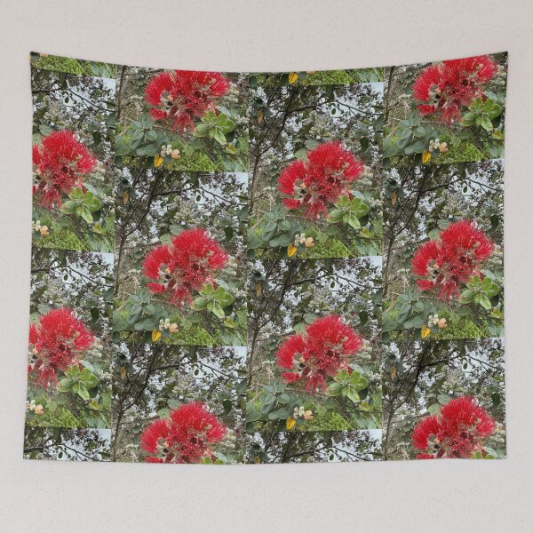 Item preview, ʻŌhiʻa Lehua Blossom in Sunlight designed and sold by TrisaThyme.