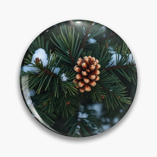 Item preview, pine branch and cone designed and sold by Nikoleta Vukovic.