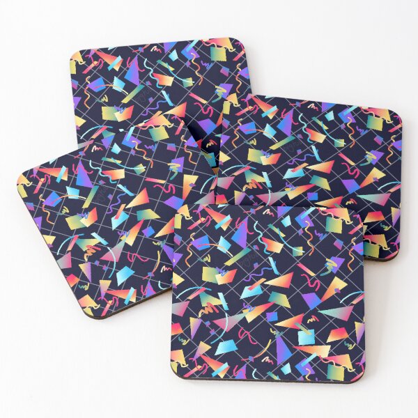 Item preview, bright memphis tile tiling 80s 90s retro rollerskate carpet pixel designed and sold by debra's swag shop for cool people.