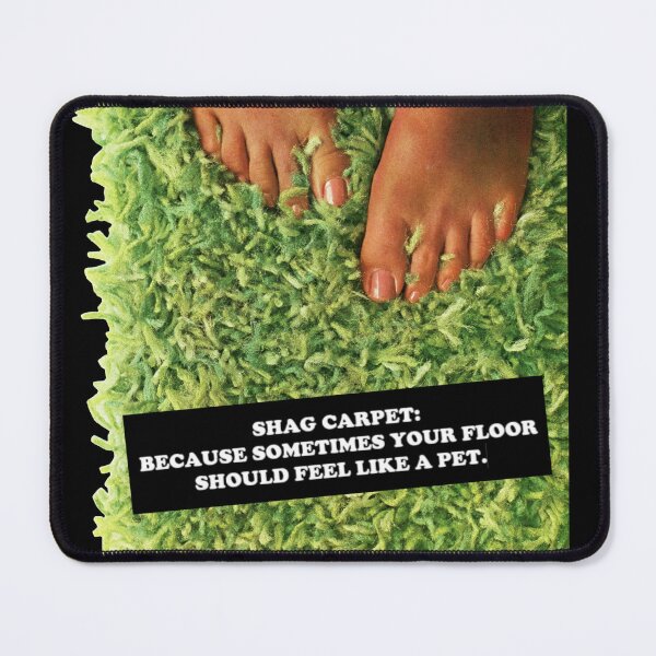 Item preview, Green Shag Carpet Kitsch Humor Foot Fetish designed and sold by The Sticker Bureau.