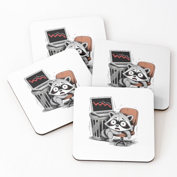 Item preview, Crypto Crash Raccoon Face Funny Investor Stock Market designed and sold by Colorful Designs.