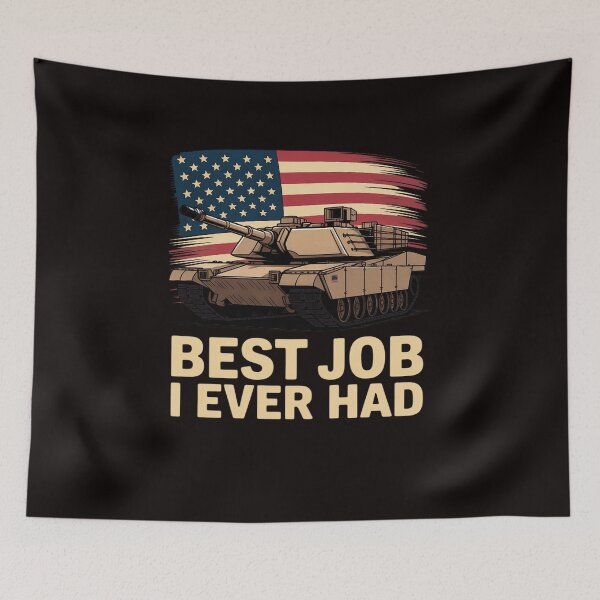 Item preview, M60 A3 Tanker Tank Crew Best Job I Ever Had American Flag designed and sold by LapFemile.