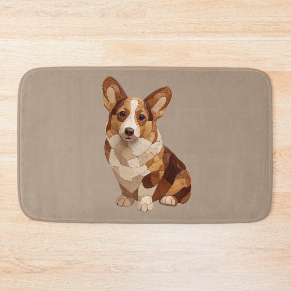 Item preview, Corgi Wood Intarsia Marquetry Dog Art designed and sold by bAIryBarn.