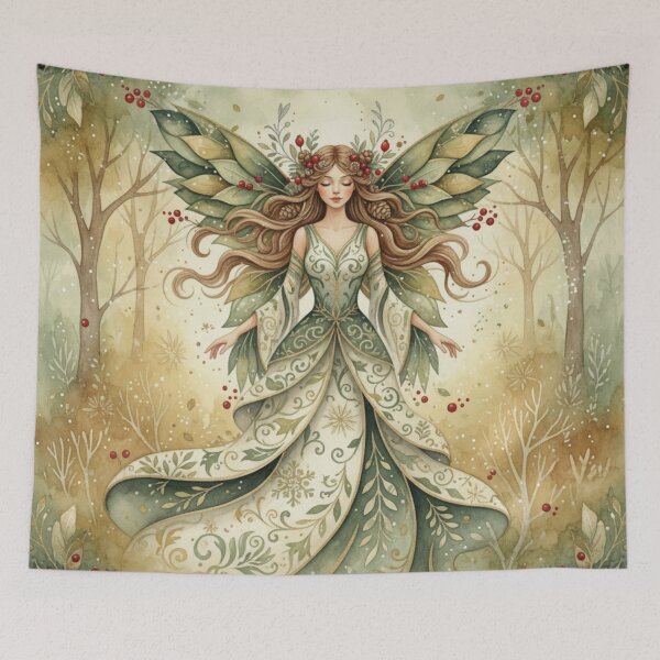 Item preview, Enchanted Winter Solstice Fairy designed and sold by Dream Bloom Gallery.