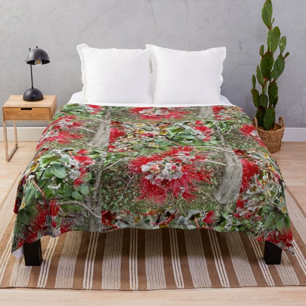 Item preview, ʻŌhiʻa Lehua Blossom with Bee designed and sold by TrisaThyme.