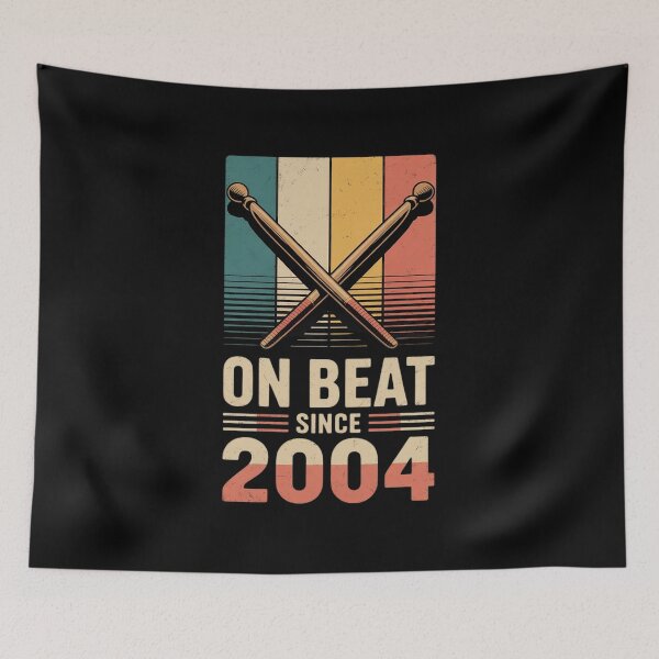 Item preview, On Beat Since 2004 Birthday Year Drums Sticks Music designed and sold by ryukaizox1.