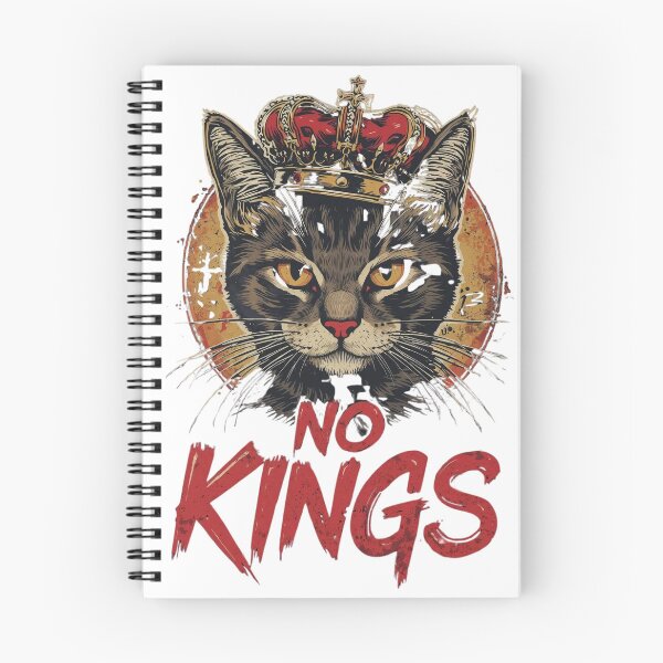 Item preview, NO KINGS Rebellious Crowned Cat Art designed and sold by Bada-stickers.