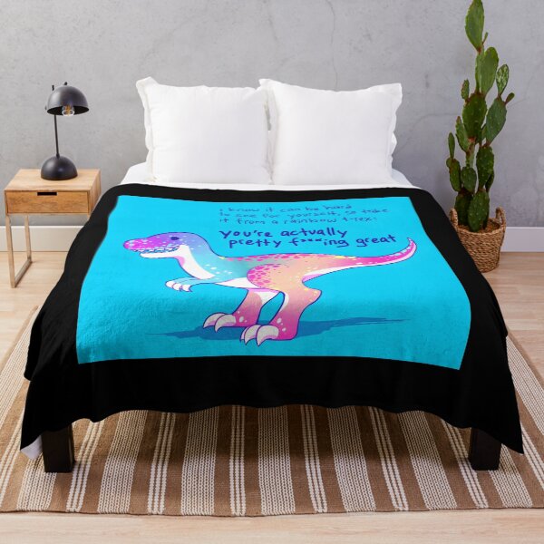 Item preview, You’re Actually Pretty Fing Great Rainbow T-Rex designed and sold by KimberlyRGreene.