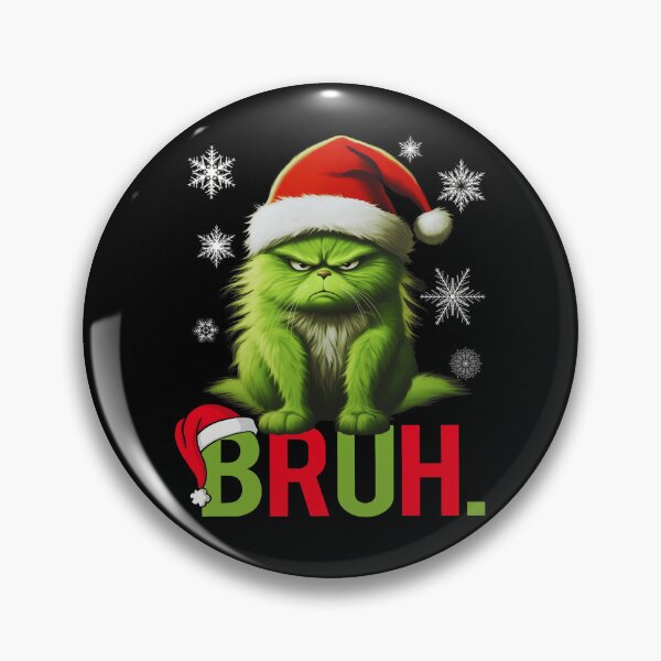 Item preview, Funny Grinch Cat Bruh Christmas Gifts designed and sold by Har-vee.