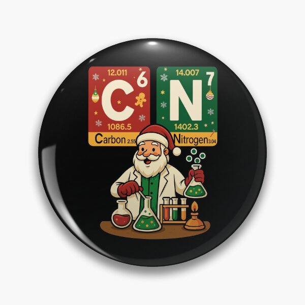 Item preview, Santa 6 7 Periodic Table Carbon Nitrogen Six Seven Christmas designed and sold by pansak.