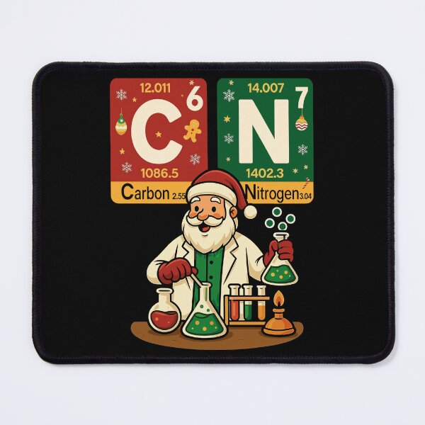Item preview, Santa 6 7 Periodic Table Carbon Nitrogen Six Seven Christmas designed and sold by pansak.