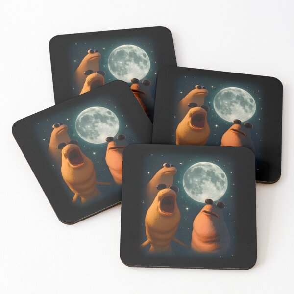 Item preview, Three Marcus The Worm Howl at Moon Funny Marcus Meme designed and sold by pansak.