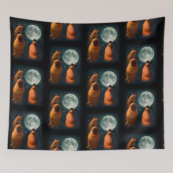 Item preview, Three Marcus The Worm Howl at Moon Funny Marcus Meme designed and sold by pansak.