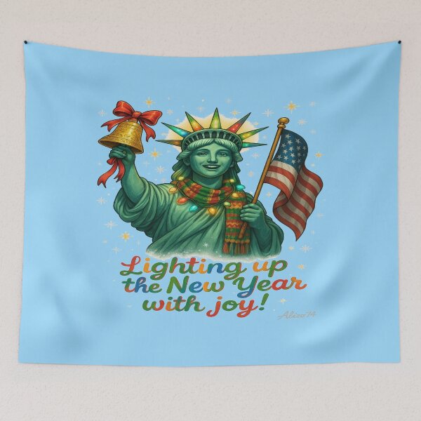 Item preview, Lighting Up the New Year – Liberty Holiday Art designed and sold by alizo74.