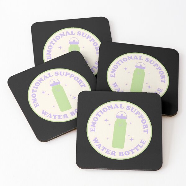 Item preview, Emotional Support Water Bottle Green And Pink designed and sold by KimberlyRGreene.