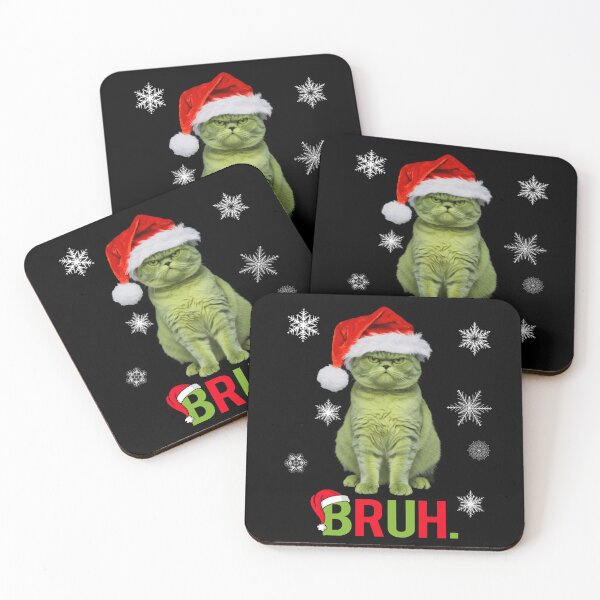 Item preview, Funny Grinch Green Cat Bruh Christmas Gifts  designed and sold by Har-vee.