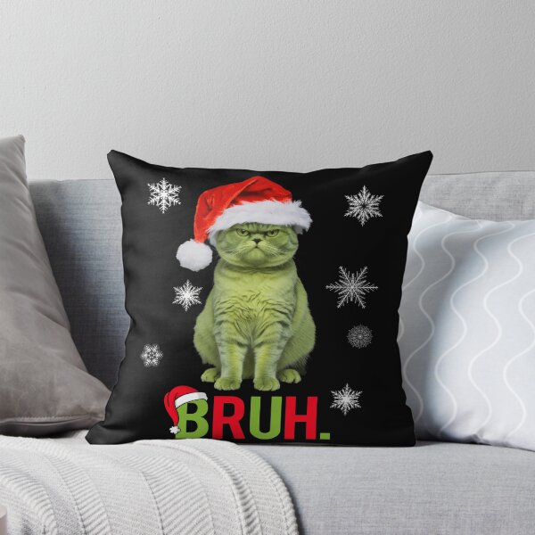 Item preview, Funny Grinch Green Cat Bruh Christmas Gifts  designed and sold by Har-vee.