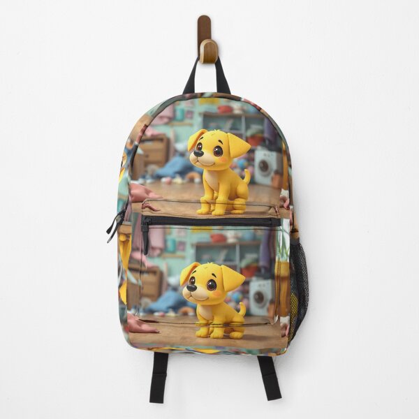 Item preview, little cute yellow puppy in messy room designed and sold by Nikoleta Vukovic.