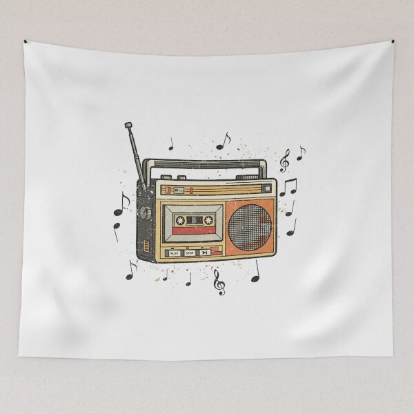 Item preview, Vintage 90s Boombox Cassette Tape | Retro Lo-Fi Music Lover Design designed and sold by Gideon-tevalins.