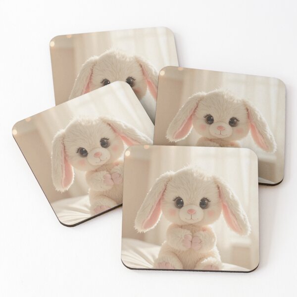 Item preview, Soft Fluffy Bunny – Cozy Plush-Style Poster designed and sold by SEIMEI2025.