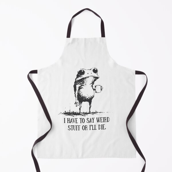 Item preview, I Have to Say Weird Stuff or I’ll Die, Funny Frog Meme Retro designed and sold by marymazon.