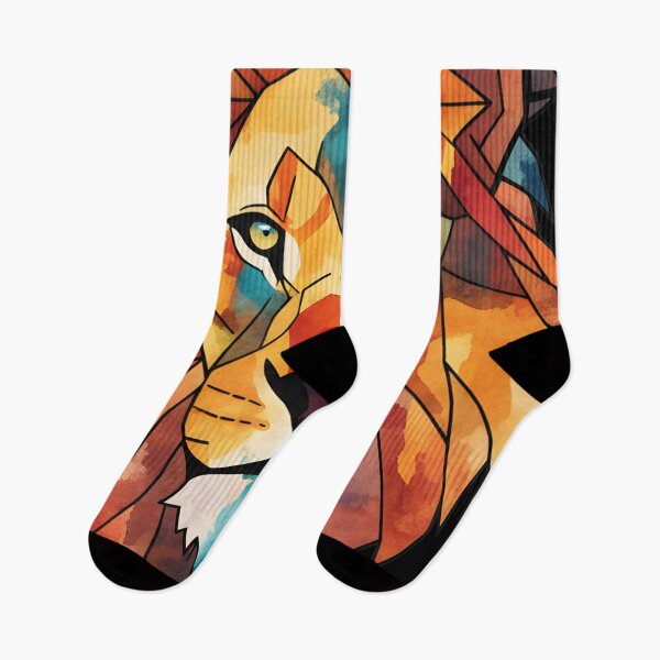 Item preview, Geometric Watercolor Lion designed and sold by TheHenbury.