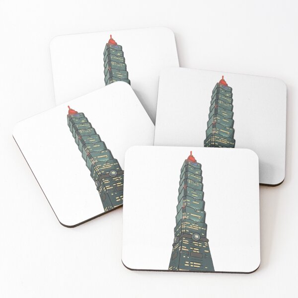 Item preview, Taipei 101 Cartoon Cutout Illustration designed and sold by Aesthetic Atlas.