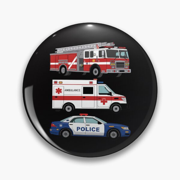Item preview, Kids Emergency Rescue Vehicle Boy Fire Truck Police Car Ambulance designed and sold by Viepenny.