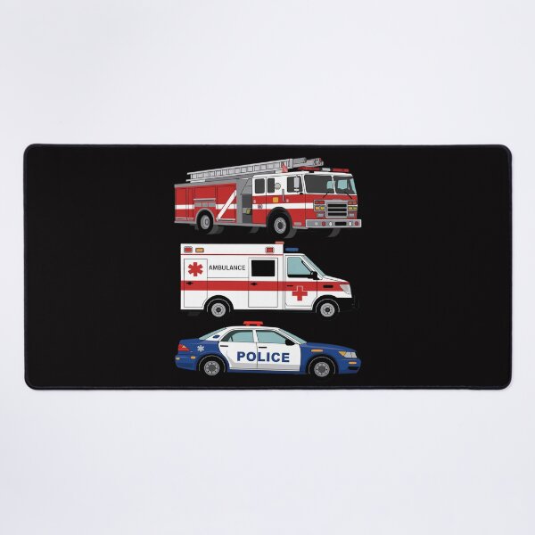 Item preview, Kids Emergency Rescue Vehicle Boy Fire Truck Police Car Ambulance designed and sold by Viepenny.