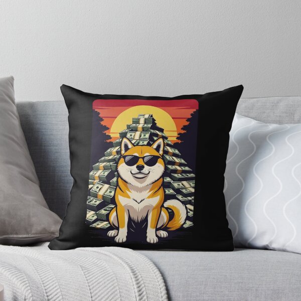 Item preview, Shiba Inu with many banknotes in front of the horizon designed and sold by str33ty.ltd.