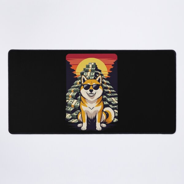 Item preview, Shiba Inu with many banknotes in front of the horizon designed and sold by str33ty.ltd.