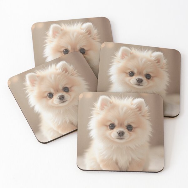 Item preview, Fluffy Baby Pomeranian – Plush-Style Cute Puppy Poster designed and sold by SEIMEI2025.
