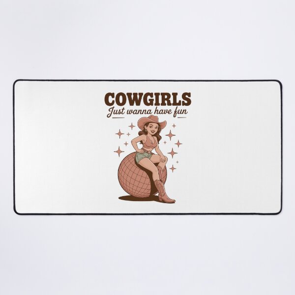 Item preview, Cowgirls Just Wanna Have Fun Retro Disco Cowgirl Sublimation designed and sold by RayArmstrong.
