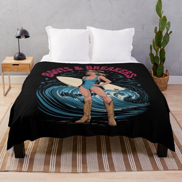 Item preview, Cowgirl Surfer Graphic Tee Boots and Breakers Beach designed and sold by HaileyRobel.