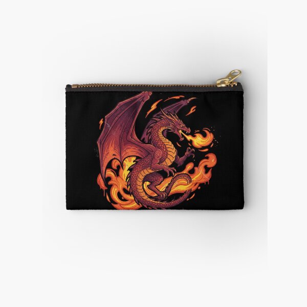 Item preview, Fierce Red Dragon Breathing Fire | Fantasy Mythical Creature Art designed and sold by Gideon-tevalins.