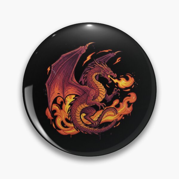 Item preview, Fierce Red Dragon Breathing Fire | Fantasy Mythical Creature Art designed and sold by Gideon-tevalins.