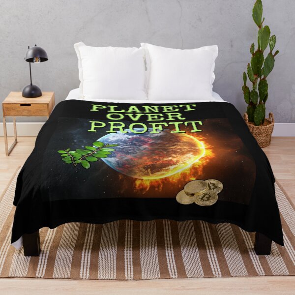 Item preview, Planet Over Profit Earth On Fire Colorful Design designed and sold by EarthArtDesigns.