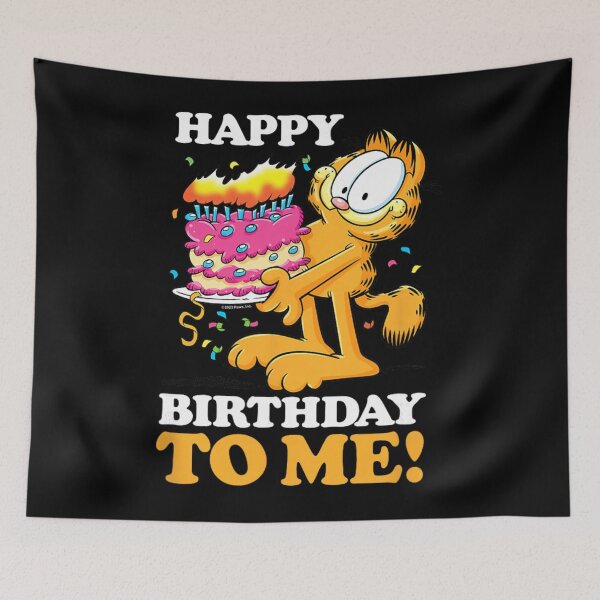 Item preview, Garfield Birthday Cake Fun – Cute Celebration Cartoon Illustration designed and sold by BaileJavo.