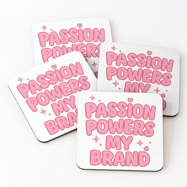 Item preview, Passion Powers My Brand | Motivational Pink Girlboss Quote Design designed and sold by inkoutninja.