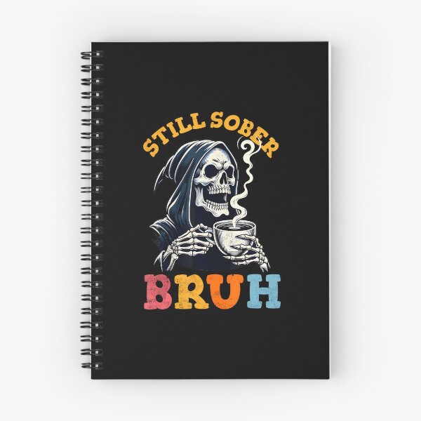 Item preview, Retro Groovy Still Sober Bruh Funny Skull Sobriety Aa Na designed and sold by RuthSheila.