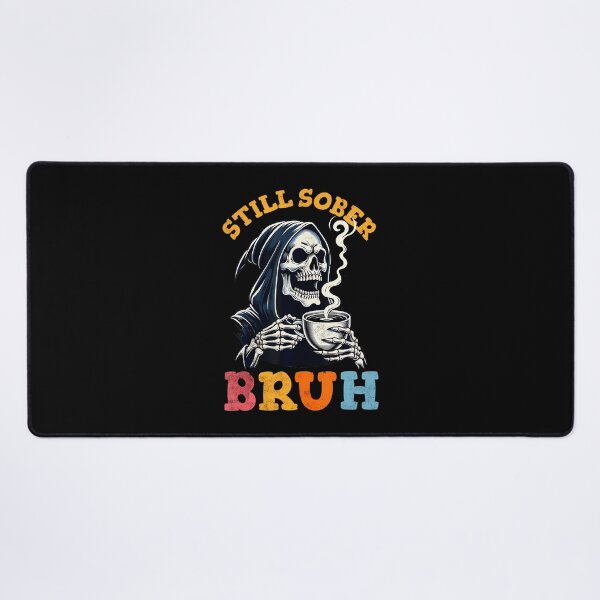 Item preview, Retro Groovy Still Sober Bruh Funny Skull Sobriety Aa Na designed and sold by RuthSheila.