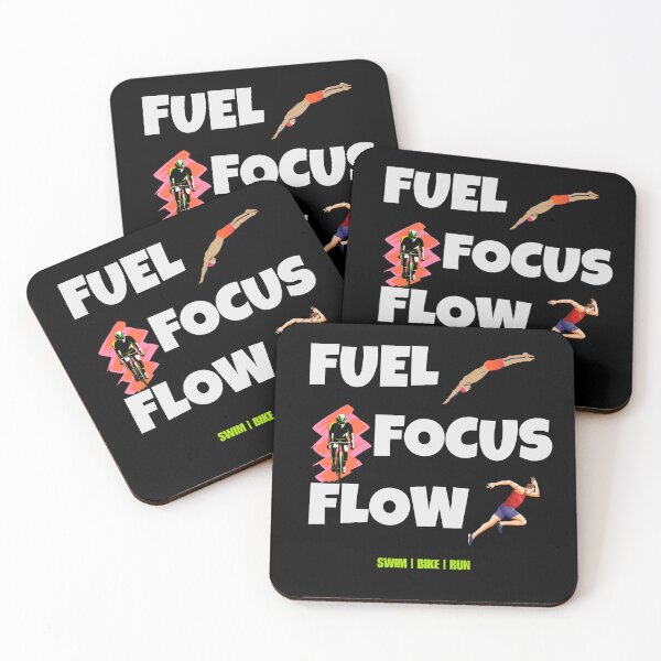 Item preview, Fuel Focus Flow - Triathlon Motivation Gift & Apparel designed and sold by endurothreads.