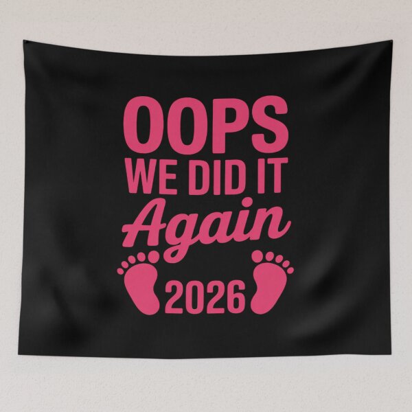 Item preview, Oops We Did It Again 2026 Pregnancy Announcement Mom Dad designed and sold by LinlinsDemons.