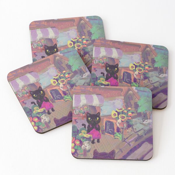 Item preview, A kitten is following her dream of opening a flower shop and is already receiving her first customers. designed and sold by guilhernunes.