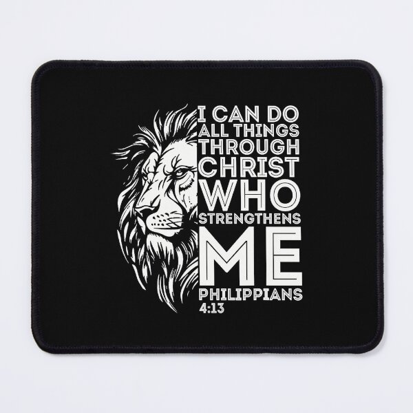 Item preview, Christian I Can Do All Things Through Christ Lion Faith Gift designed and sold by BeverlyBrenda.