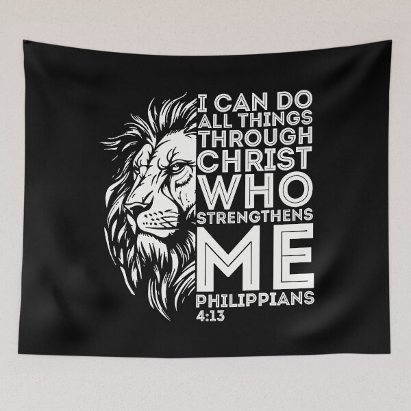 Item preview, Christian I Can Do All Things Through Christ Lion Faith Gift designed and sold by BeverlyBrenda.